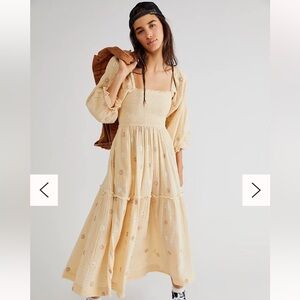 Free People Dahlia Embroidered Maxi Dress